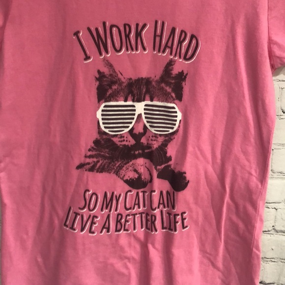 I Work Hard So My Cat Can Live A Better Life Shirt - Picture 3 of 6